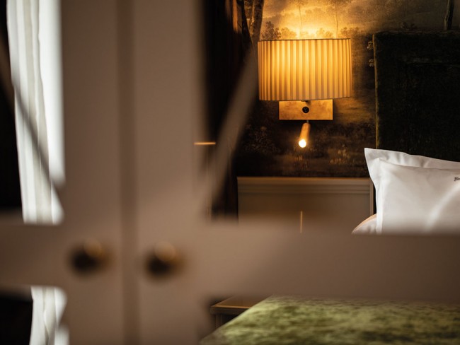 Close-up of a hotel room