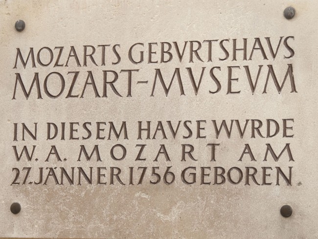 Mozart's Birthplace 27/01/1756